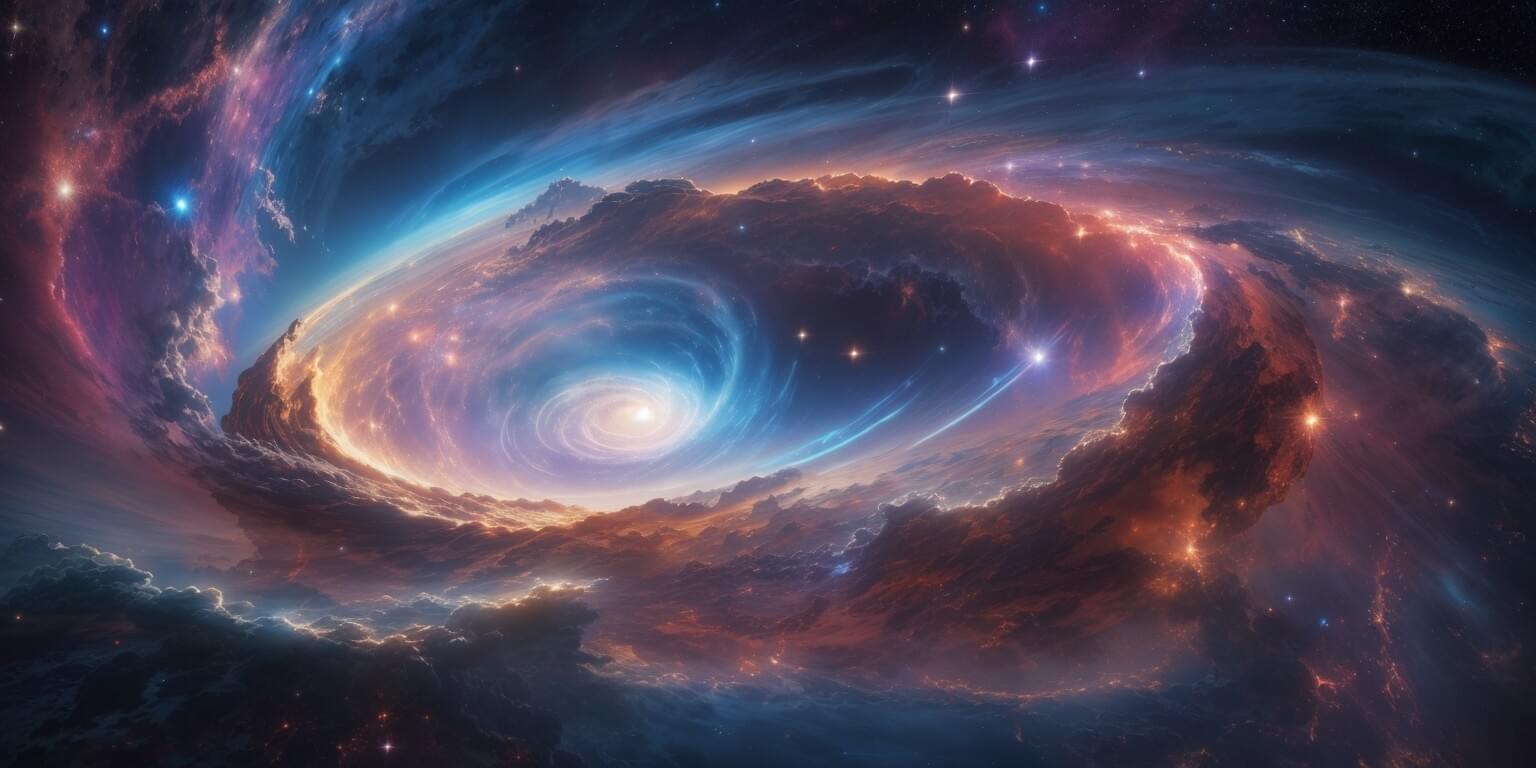 Purple nebula hero background